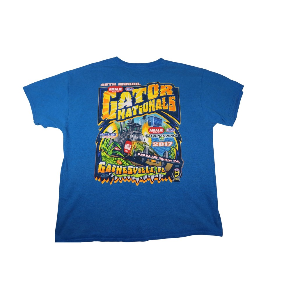 NHRA 2017 Gatornationals 48th Annual Gainesville FL Racing T-Shirt Blue Large